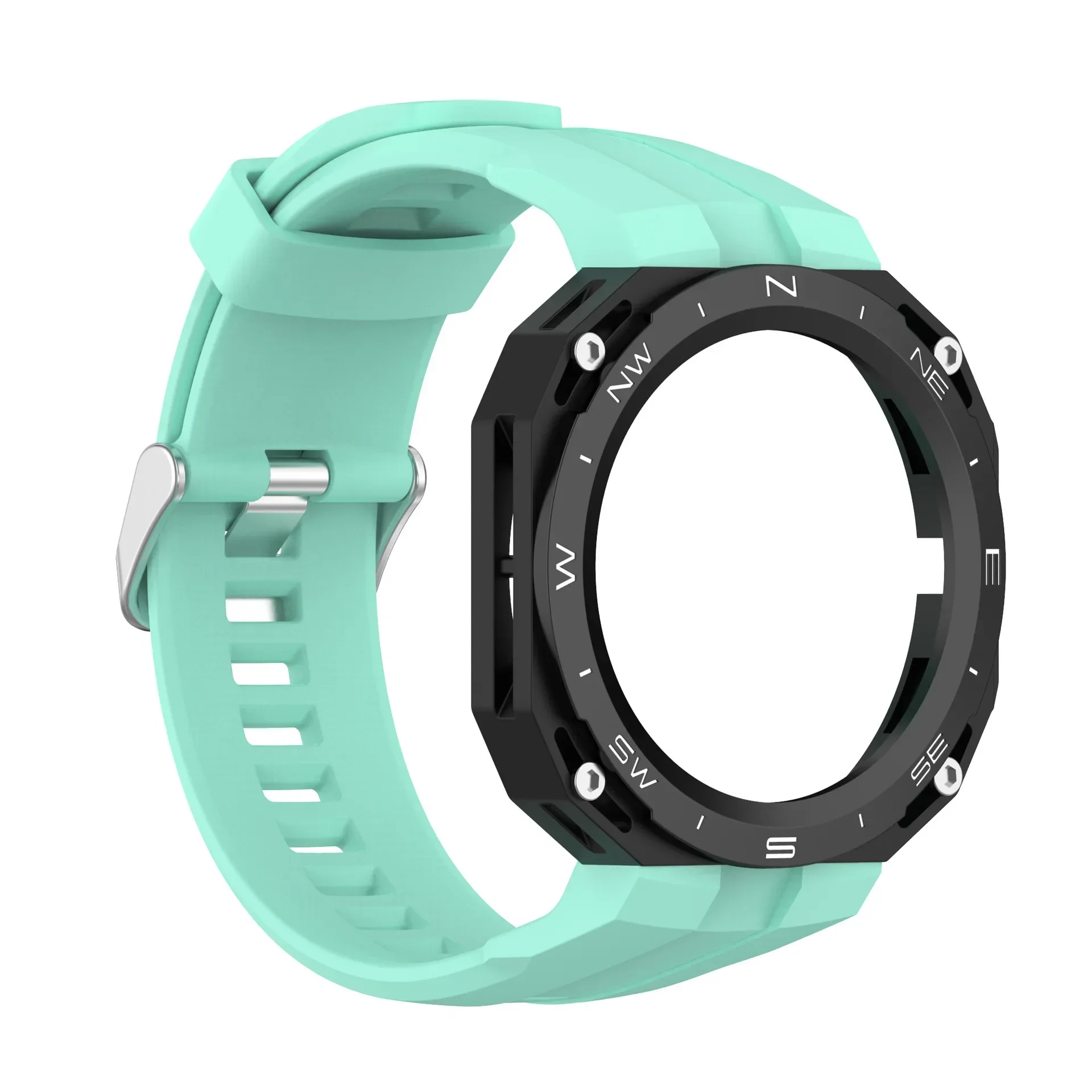 Stylish Silicone Compass Design Case with Strap for Huawei Watch GT Cyber – Premium Replacement Accessory Kit