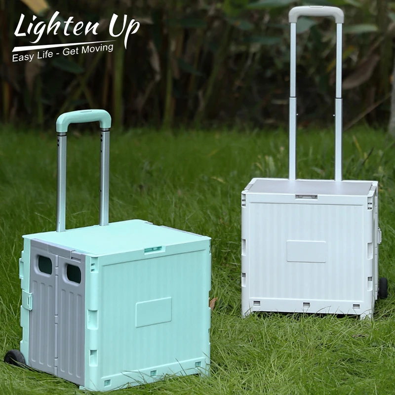 45L Lightweight Brushed Trolley Luggage Trolley Express Folding Shopping Cart Organizers for Home Outdoor Hand Pull 트롤리 카트