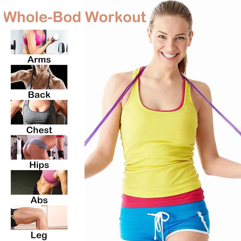 Wooden Push Up Stand with 5 Resistance Bands Men's and Women's Aerobic Exercise Strength Training Home Fitness Equipment