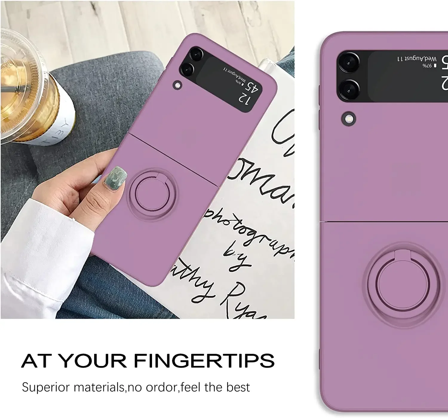 Luxurious Magnetic Ring Stand Silicone Phone Case with Bracket Skin Feel