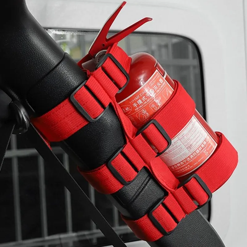 Fire Extinguisher Holder Car Roll Bar Mount Strap for Jeep Wrangler