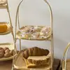 1/2/3 Layer Handwoven Fruit Basket Food Basket Decorative Standing Tray Bamboo Serving Tray Bamboo Storage Basket for Kitchen 2