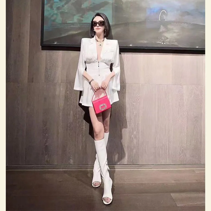 

Royal Sister Temperament Goddess Style Skirt with High Quality and Rebellious Style, Unique and Unique White Dress, Summer