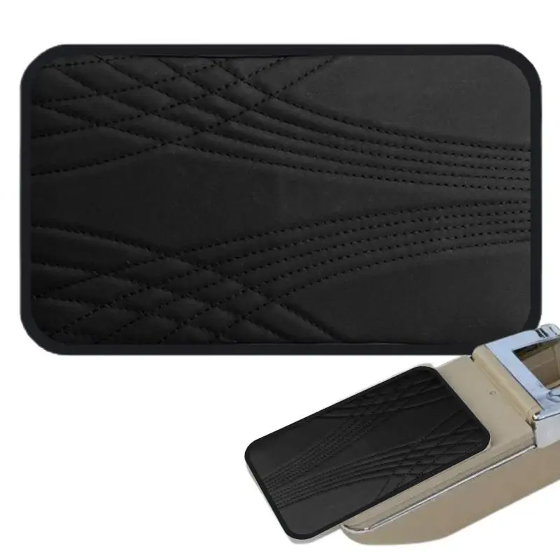 

Car Armrest Box Pad PU Leather 3D Design Liner Non-slip Central Armrest Protect Cover Universal Soft Car Armrest Mat For Trucks