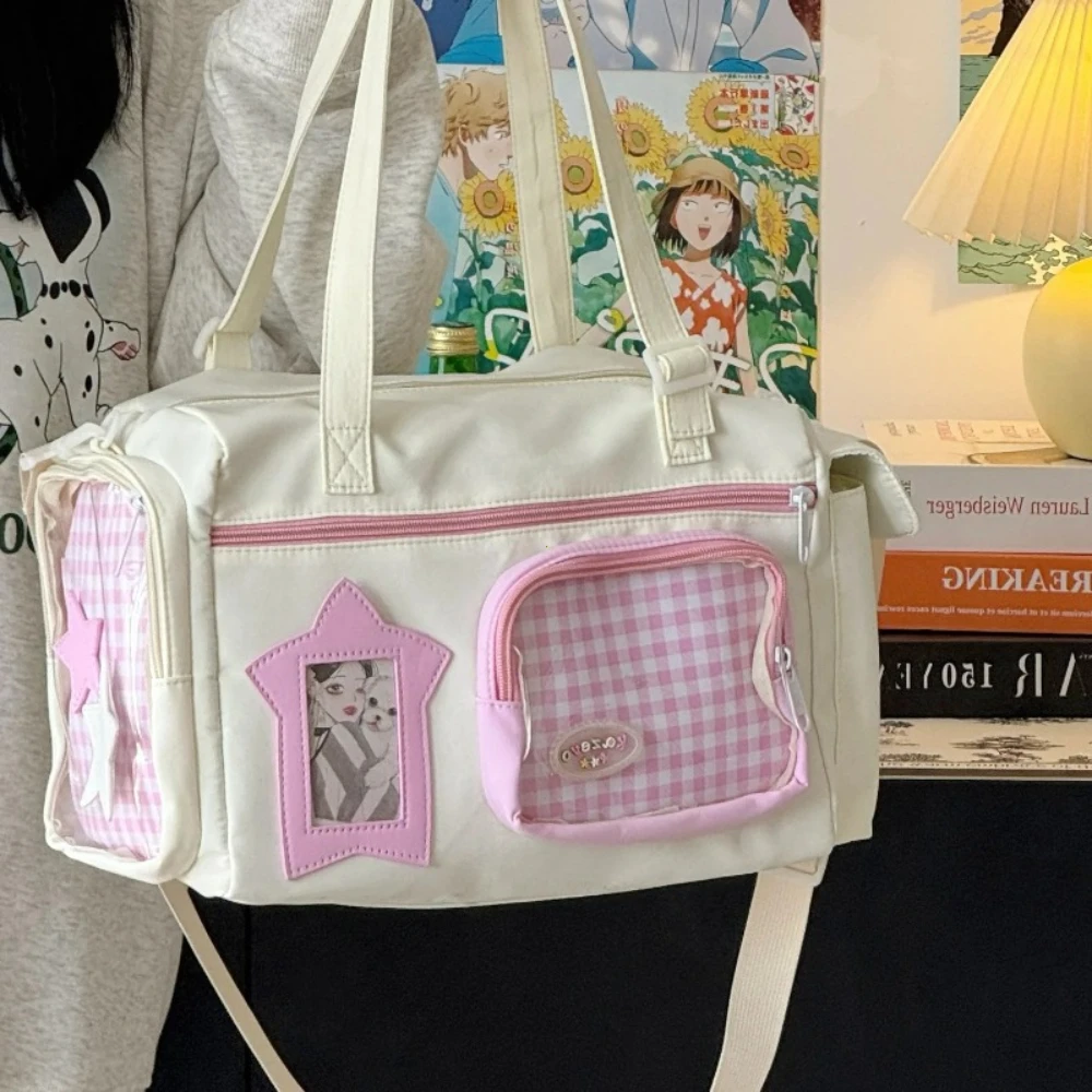 New Cute Hand-held Shoulder Japanese Ins Crossbody Large Capacity Versatile Travel Bag For Girl Kawaii Ulzzang Ita Сумка_voghion.com