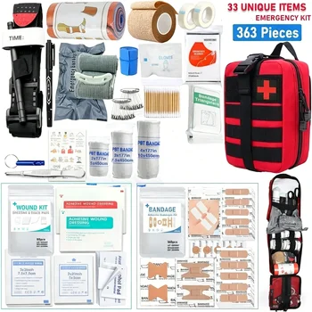 363pcs First Aid Kit Bag All Purpose Emergency Survival 1
