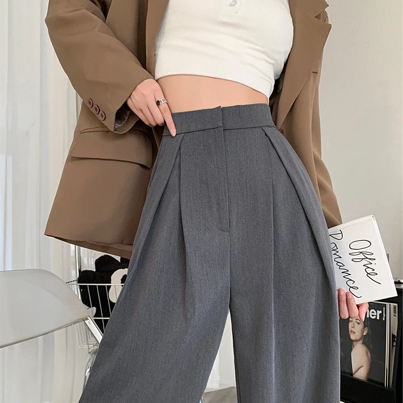 Pure Spice Slim-fit Mini Flare Pants Women's Spring Autumn Drop Thread Knit  Trousers Lean High-waisted Mop Pants - AliExpress
