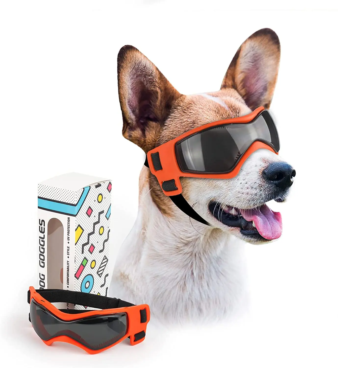 

Protective Goggles for Dogs Cat Sunglasses UV Protection Cool Sunglasses for Small Medium Dogs Outdoor Riding Puppy Accessories