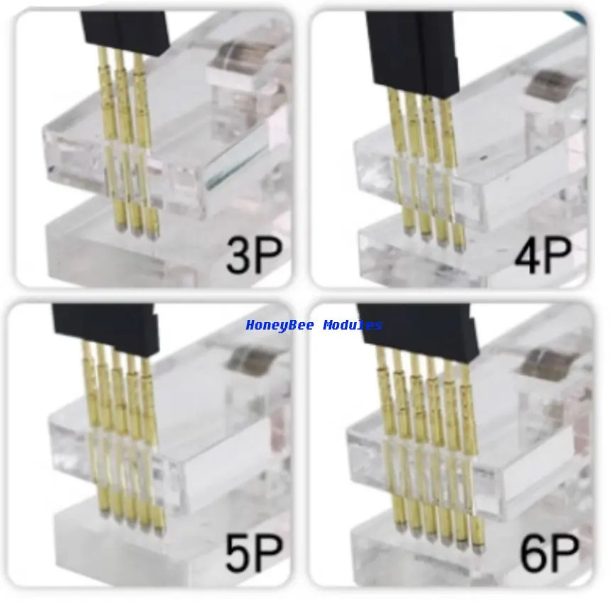 1.27 1.5 2.0 2.54 pitch test clips program burner clips PCB burner jig programmer downloader acrylic pcb clip pcb test fixture