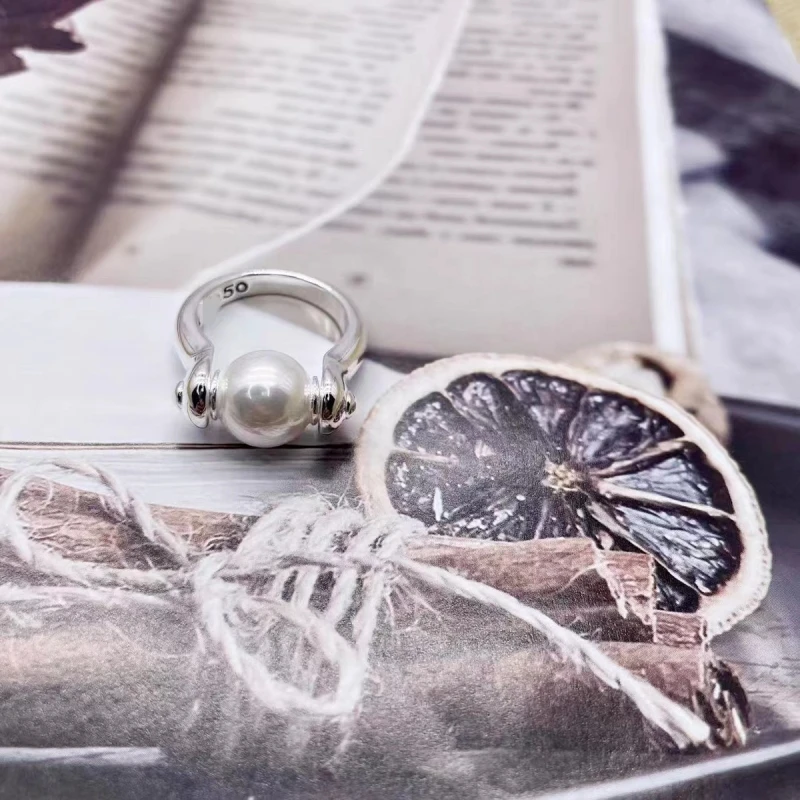 2023 UNode50 Hot Selling Spanish Fashion Creative Design Women's Pearl Ring Romantic Holiday Jewelry Gift Bag with Bag