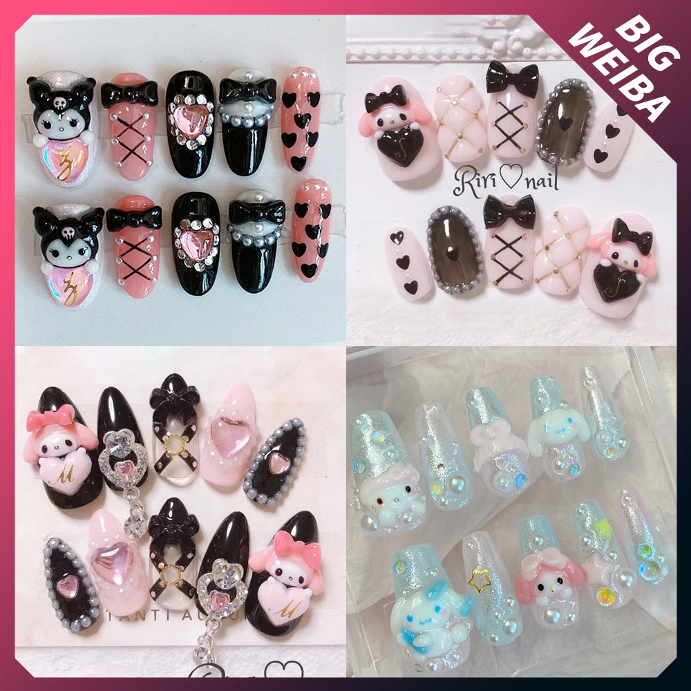 Desenhos Animados High-end Personalizado Puro Handwork Unhas Olá Kitty  Animação Pintados À Mão Diy Bonito 3d Unhas Capa Completa Adesivos De Unhas  Presente - Derivados De Animação / Produtos Periféricos - AliExpress