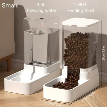 Automatic Pet Feeder & Water Dispenser Set - Gravity-Fed, Durable Plastic for Dogs & Cats 2