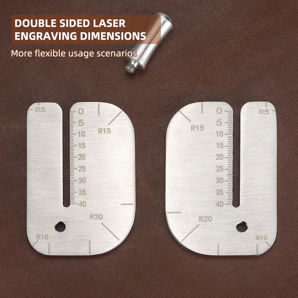 Steel Press Plate Leather Chisel Punching and Edge Chamfering Tool, Auxiliary Craft DIY Accessory