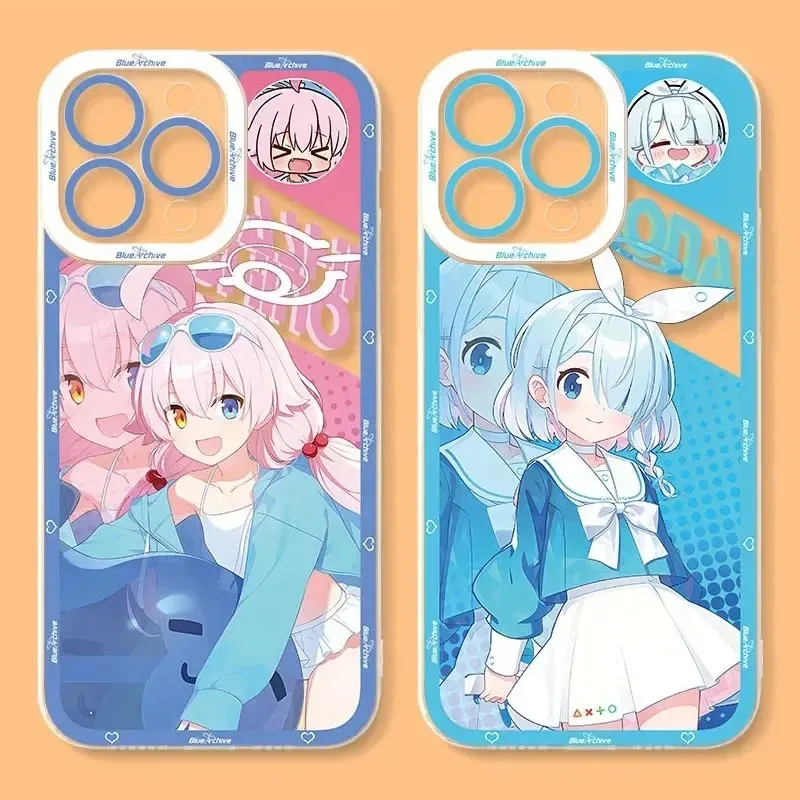 Adorable Anime Blue Archive Clear Phone Case Cover