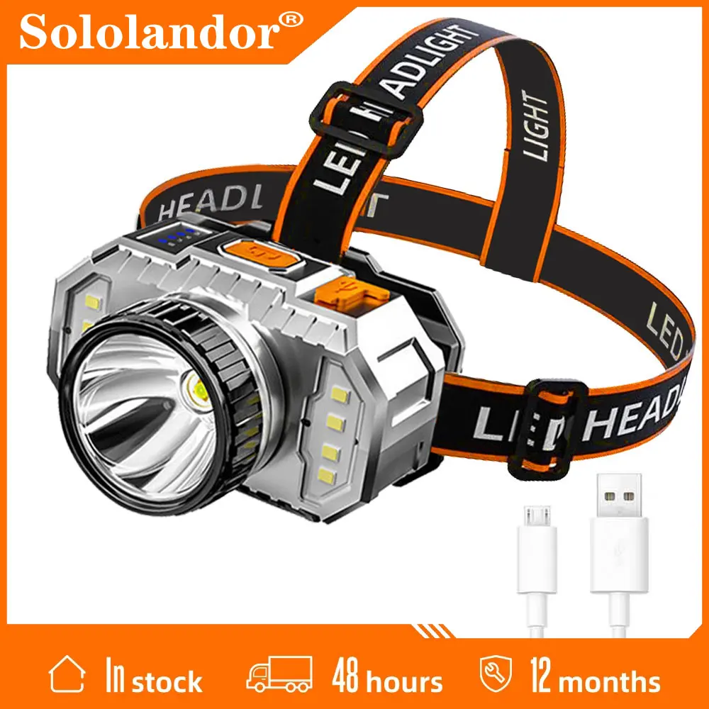 

XPE COB LED Headlamp Strong Light Super Bright Mounted Flashlight Outdoor Household Long-Range Rechargeable Fishing Headlight