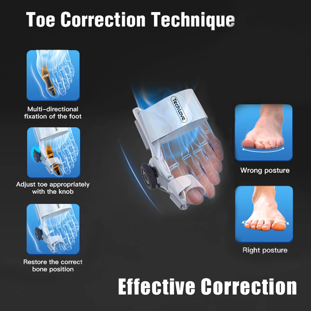 MERALL Adjustable Hallux Valgus Toe Correction Foot Care Tool Toe Seperator Bunion Corrector For Women Orthopedic Foot Massager