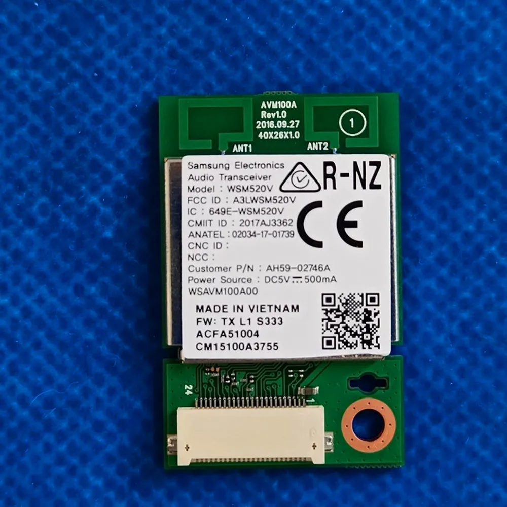 Samsung Electronics Audio Transceiver AJ3362 AVM100A WSM520V AH59-02748B AH59-02746A 649E-WSM520V Bluetooth speaker modular