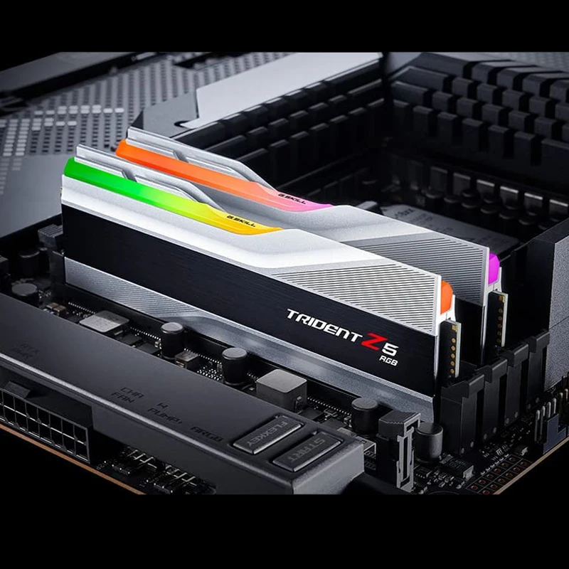 G.Skill Trident Z5 RGB (2x16GB)/(2x32GB) 288-Pin SDRAM DDR5  6000/6600/6800/7200/7600MHz Dual Channel Desktop Memory - Silver