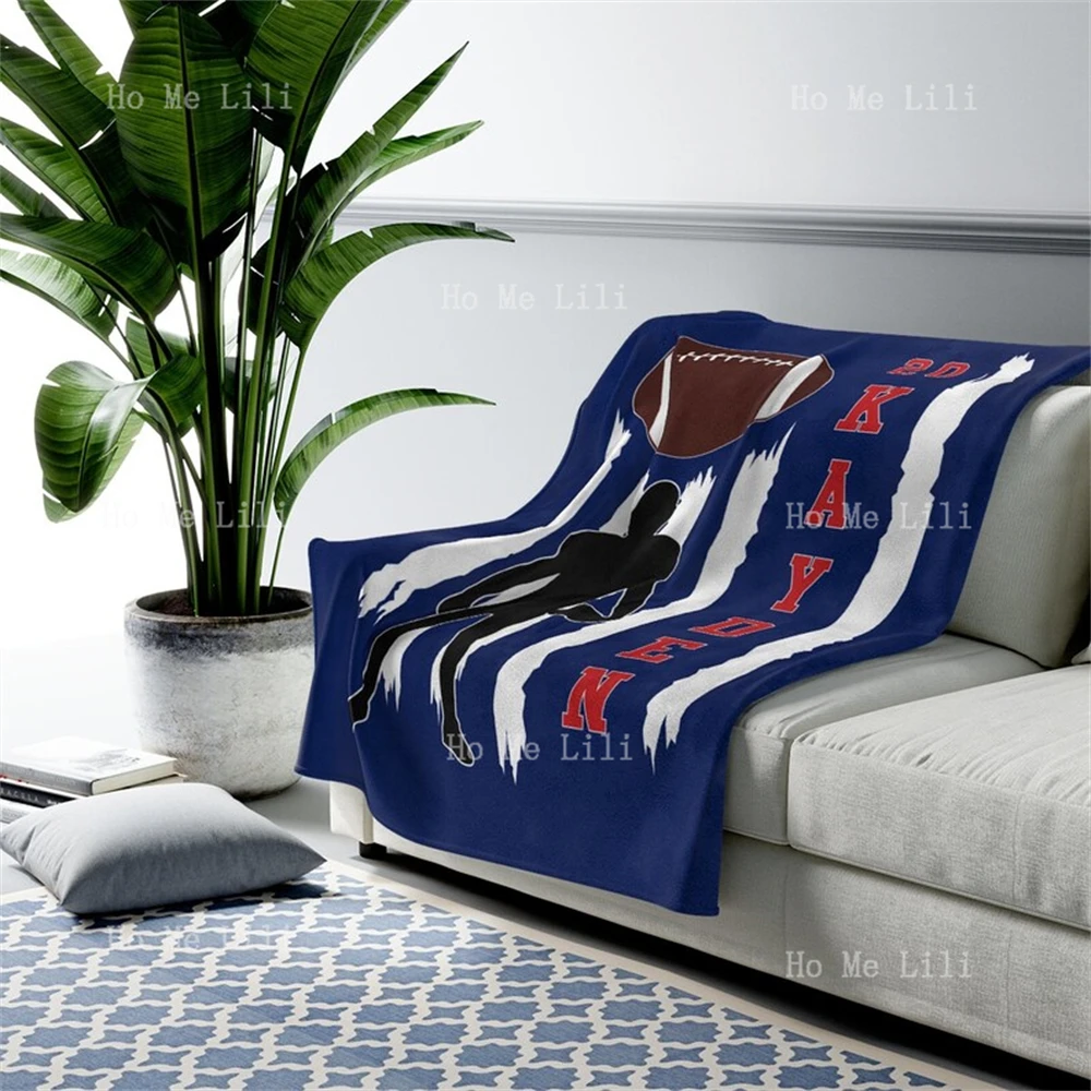 

Personalized Football Gift Sports Blanket Flannel Suitable For All Seasons