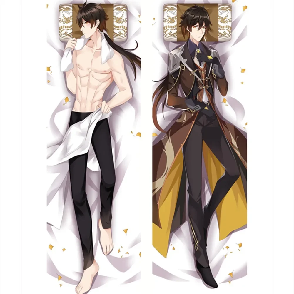 

Новый дизайн игры Genshin Impact Zhongli Dakimakura Мужская Otaku обнимающая подушка для тела Чехол Подушка домашнее постельное белье Декоративные Подарки