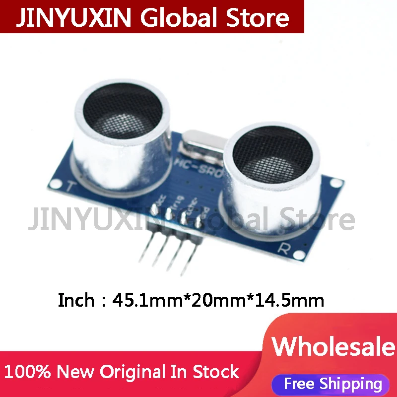 5Pcs Ultrasonic sensor HC-SR04 HCSR04 world Ultrasonic Wave Detector ...