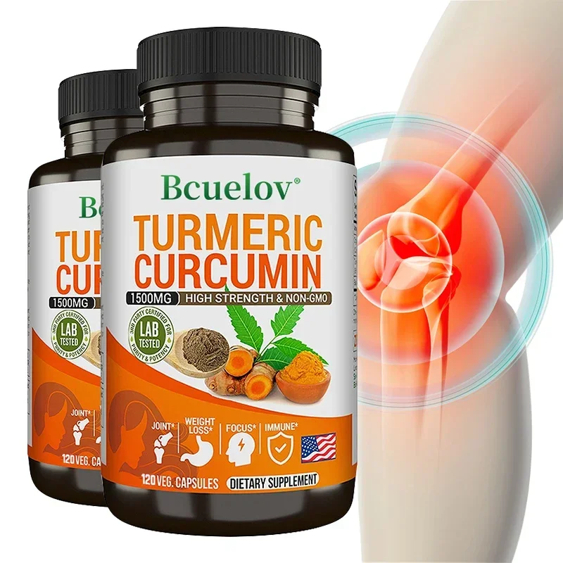 Curcumin Extract for Antioxidant Support-Bone and Joint Dietary Supplement Minimizes Oxidative Stress-Vegan Non-GMO