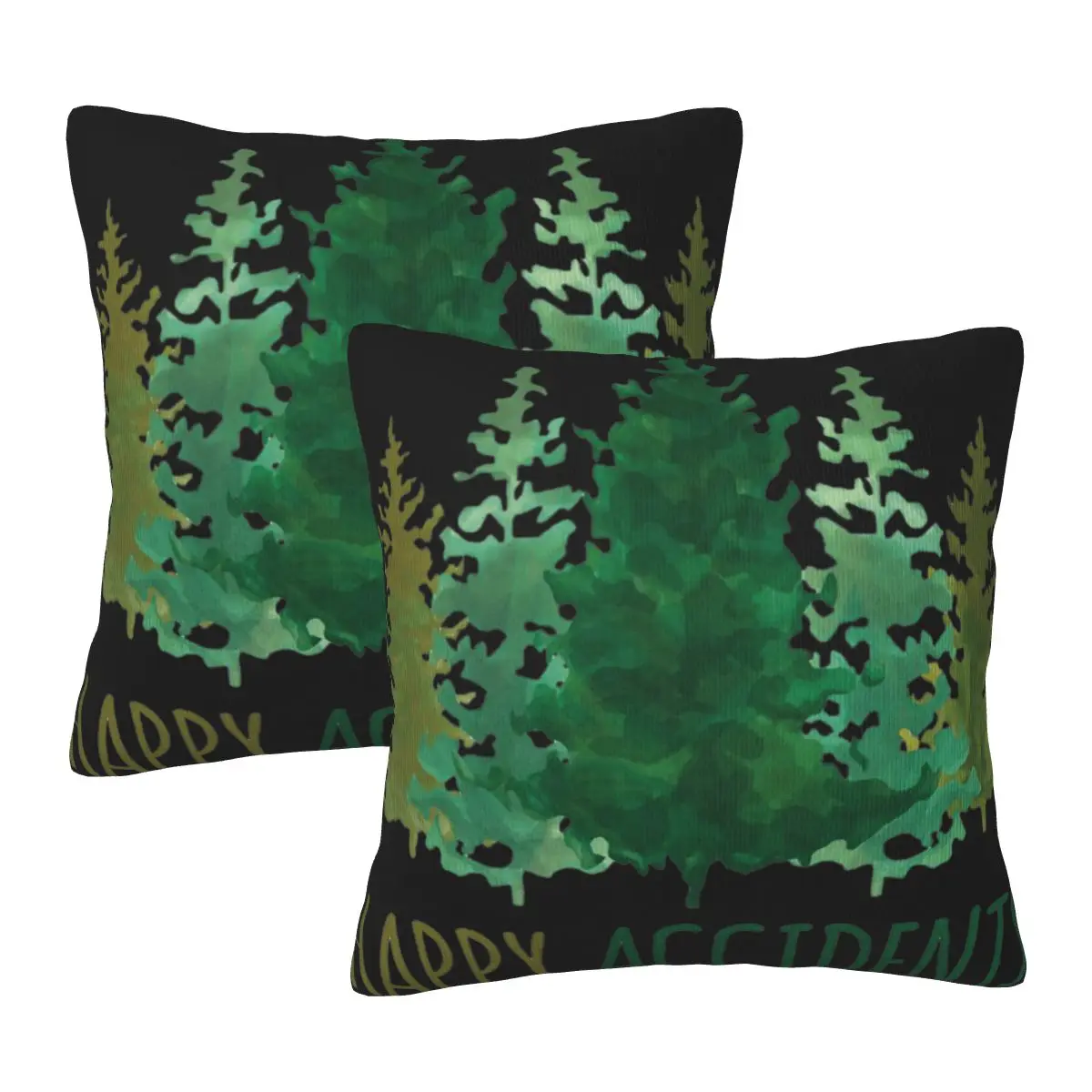 

Square pillow Set of 2 Happy Accidents Art Painting 90s Casual Graphic Outdoor camping Holiday house Comfortable Funny Novelty