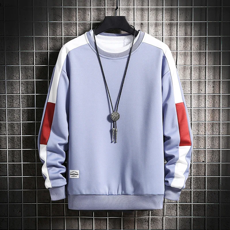 2024 New Men Striped Sweatshirt Fashion Hoodie Male High