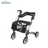 Aluminum Lightweight for Disable Adult Elderly Mobility Outdoor Walking Aids Folding Rollator Walker With Seat 1