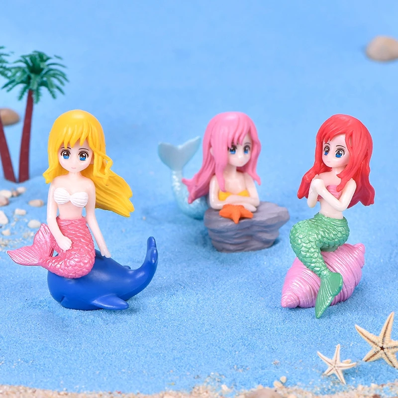 Mini Cartoon Mermaid Crafts For Home Decor DIY Fish Tank Aquarium Accessories Micro Landscape Decorations fish tank ornaments fish tank decorations aquarium ornaments mini landscape ornaments