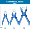 Hose Clamp Pliers Hose Pinch Pliers Set Straight & 90° Angled For Brake Hoses Fuel Hoses Gas Lines 6