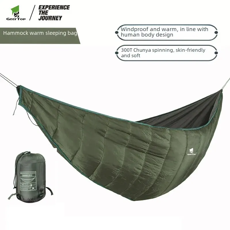 LargeSpaceOutdoorCasualPortableWinterCampingHammockSleepingBagWarmLightweightCamping