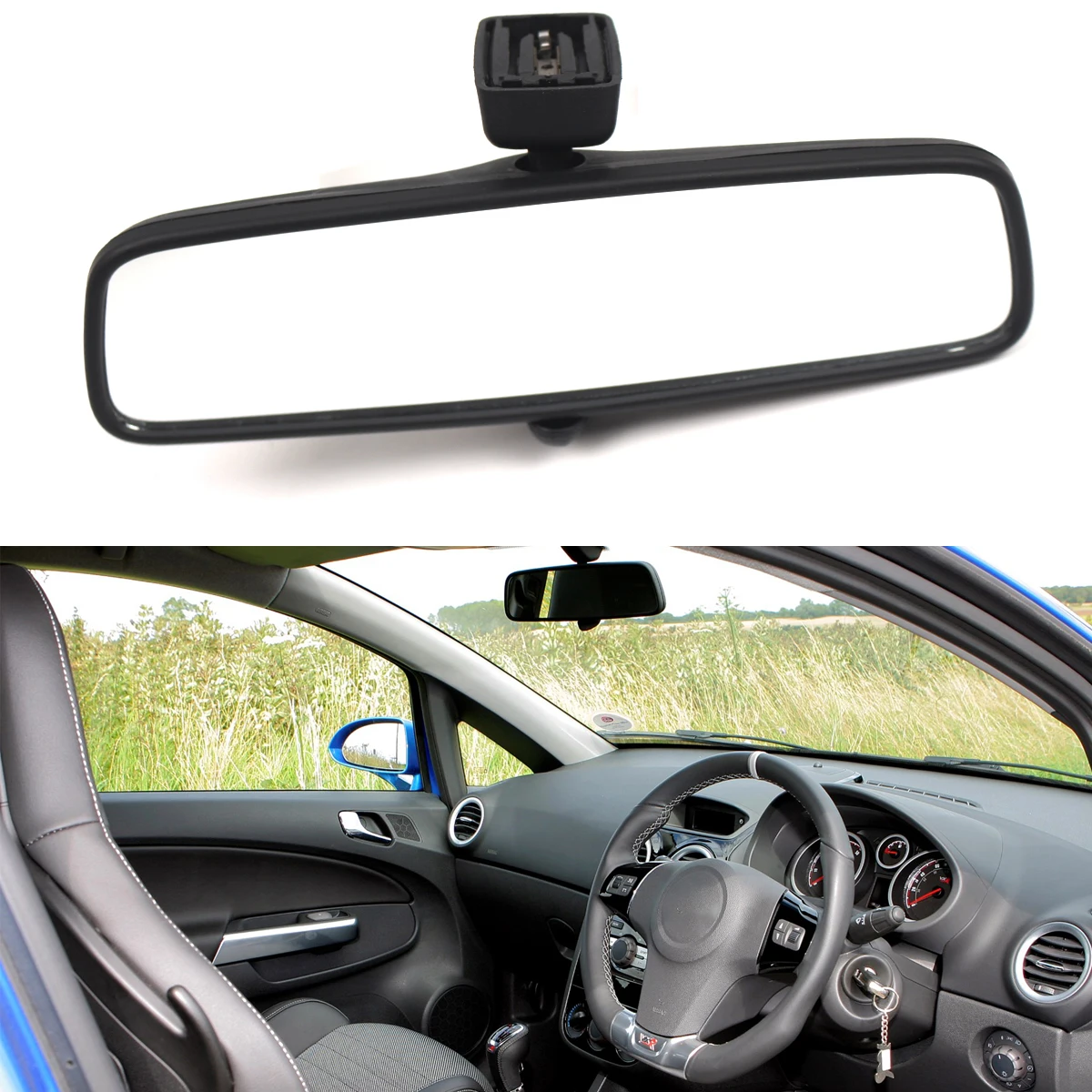 Espejo Retrovisor Interior Para Opel Astra H, Corsa C/D/E, Vectra C, Signum, Tigra 2002-2018 - Negro, OEM 6428257 93190321