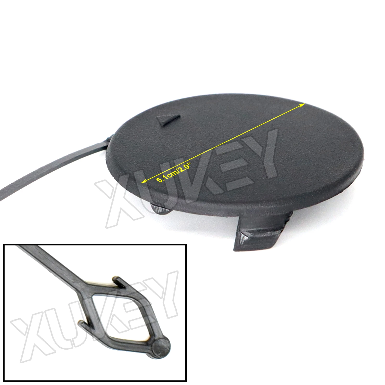 For BMW X5 E70 3.0si 4.8i 3.0d 2007-2010 Front Tow Hook Eye Cover Left Right Bumper Towing Cap Unpainted 51117159589 51117159590 Car Bumper Tow Hook Cap