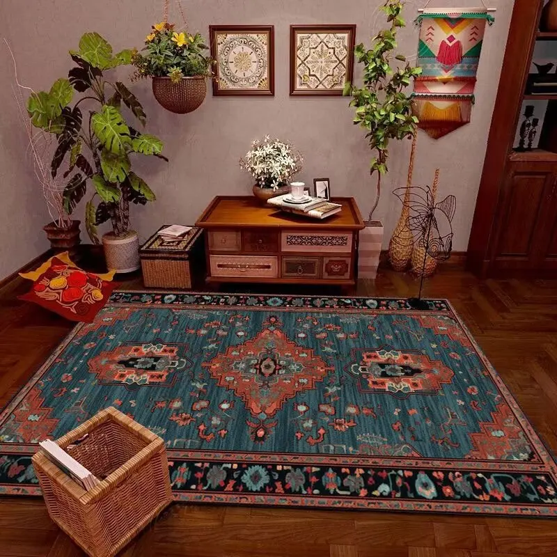 Retro Persian Living Room Decoration Carpets Luxury Large Area Rug for Bedroom Comfortable Non-slip Washroom Floor Mat Durable 3