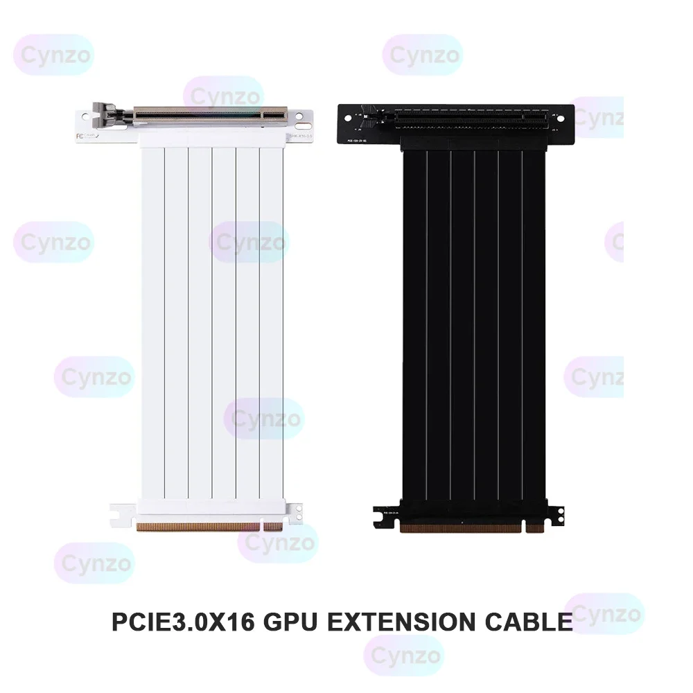 VGA PCI-E3.0 x16 라이저 비디오 카드 연장 케이블, 90 도 지원, 오픈 PC 케이스, 수직 익스프레스 전송 어댑터 익스텐더