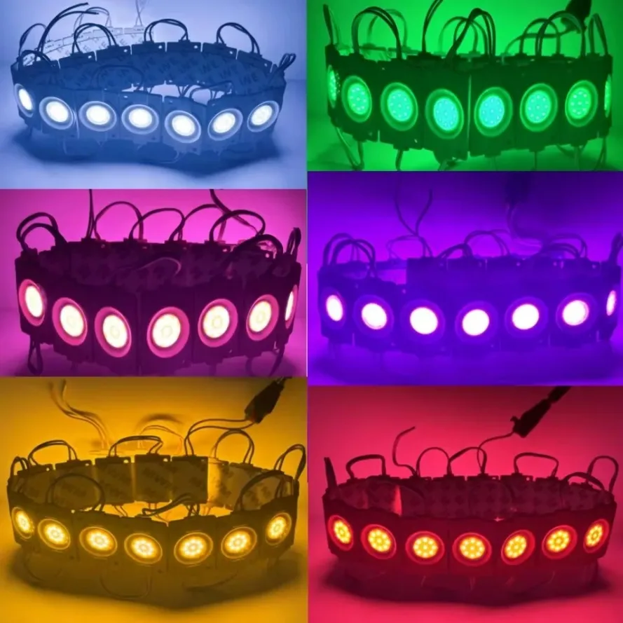 Waterproof IP65 12V Multicolour Led Module COB Light Backlight Shop Banner Christmas Decorations Warm White 20/10PCS