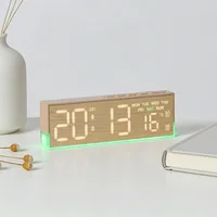 Multi-function Digital Alarm Clock with LED Screen, Temperature, Weekday, Calendar, Dual Alarms, Snooze for Bedroom Office Decor 2