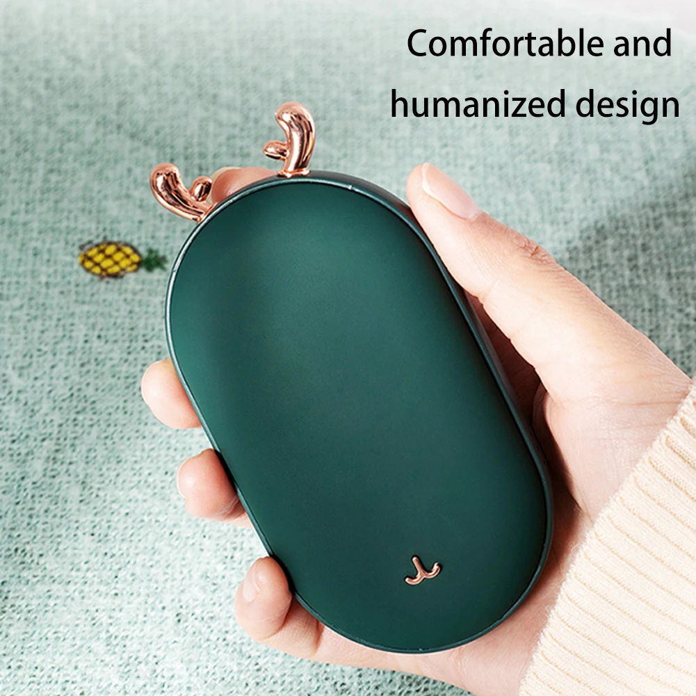 2 in 1 Electric Hand Warmer 5200mAh Power Bank Electric Pocket Heater Portable Hand Warmer Hunting Golf Camping Gear Warm Gifts
