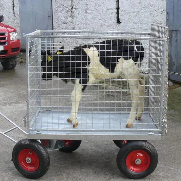 Handling Tool Galvanized Mesh Calf Carrier Livestock Transport Equipment Galvanised Mesh Farm Calf Transporter