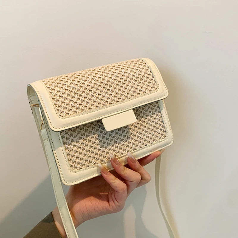 

Women Fashion Straw Shoulder Bag Lady Handbag Leather Crossbody Bag Ladies w Shoulder Bags Women Handbags