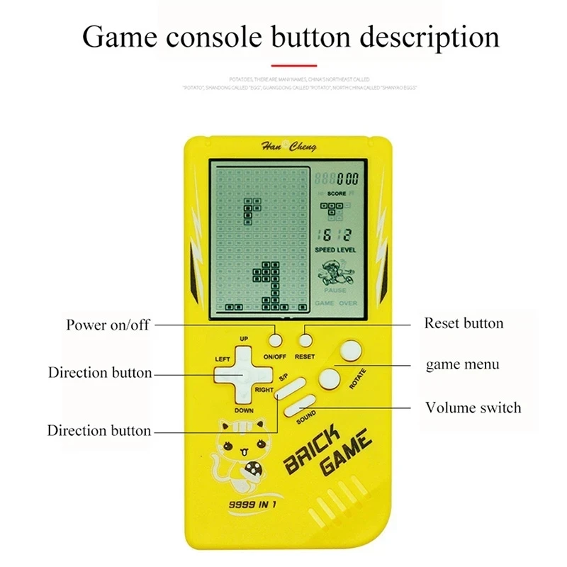 Handheld Game Console Mini Classic 23 Games Pocket Retro Brick Game Machine
