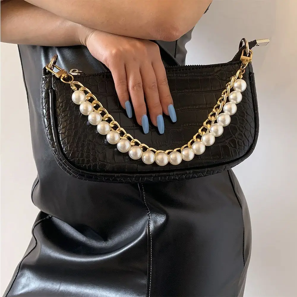 

Bag Accessories DIY Replacement Handles Chain Straps Pearl Bag Strap Bag strap Alloy buckle bag chain Handbag Belt