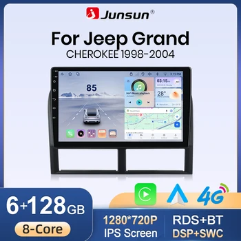 Radio de Coche Junsun con CarPlay Inalámbrico y Android Auto para Jeep Grand Cherokee II WJ 1998 1999-2004, GPS, Multimedia, 2 DIN, RDS, BT, SWC, FM 1