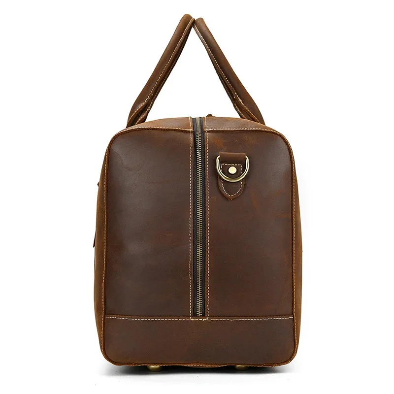 Brown Leather Duffle Bag For Men