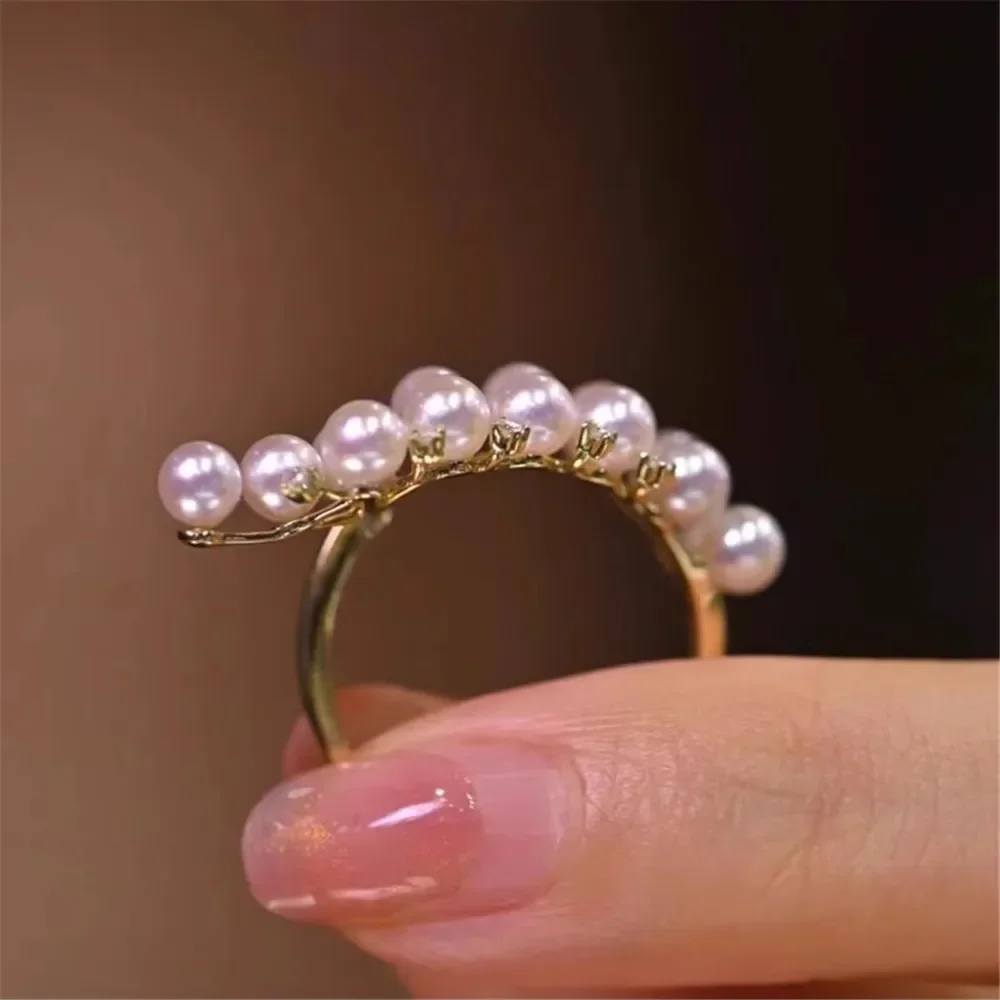 

Кольцо из серебра 925 пробы с жемчугом, 3-4 мм