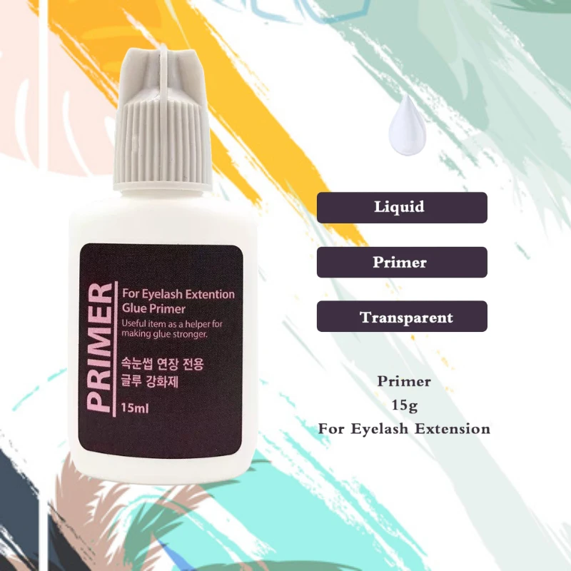 

10 Bottles Korea False Eyelash Extension Glue Primer 15ml Keep Lashes Stay Longer Professional Lashes Beauty Bonder Primer