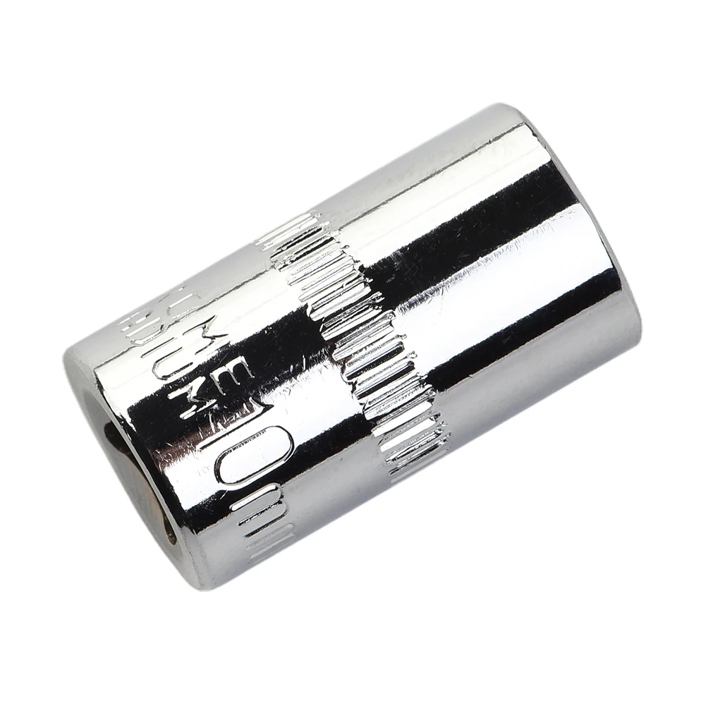 4pcs/set Socket Chrome Vanadium Steel 1/4Inch Drive 6-Point Socket 10mm Socket DIY Hand-making Household Maintenance Tool Silver
