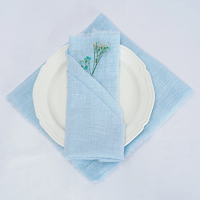 40 Pcs Cotton Gauze Napkins 32x32cm Soft Comfortable Table Decor Various Size Handmade Custom for Dining Wedding Event Designing