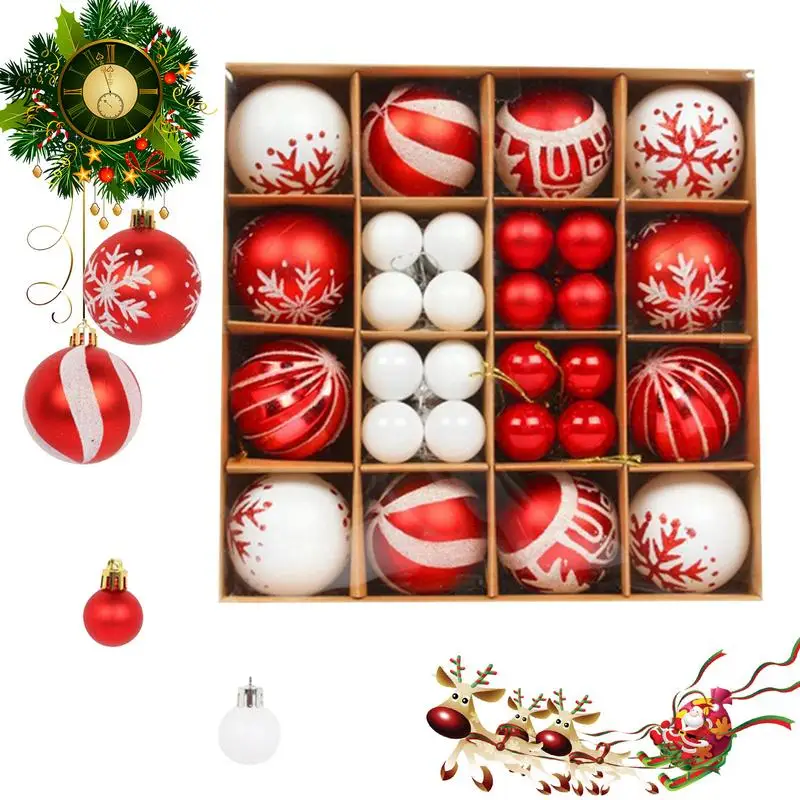 

Рождественские шарики, украшения, ударопрочные подвесные шарики для елки в красном, зеленом цвете, нежная картина, Рождественский шар, рождественские шарики для елки